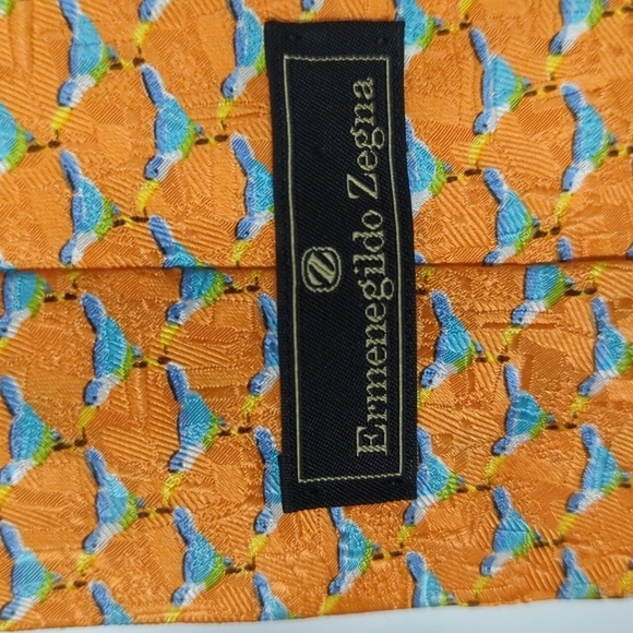 Ermenegildo Zegna Bird Print Tie - Picture 4 of 6